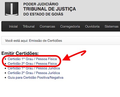 É possível emitir a certidão civil e criminal para o cidadão Pessoa Física e/ou Jurídica (empresas)